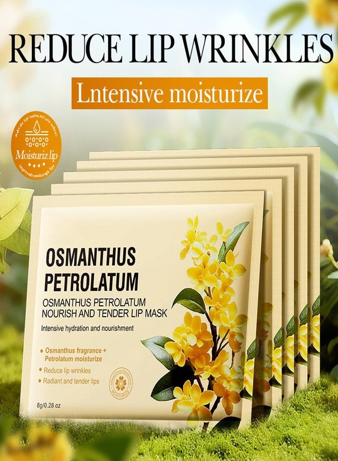 BEUKING Osmanthus Petrolatum Hydrating Lip Mask Gels with Glycerin and Aloe Extract, Moisturizing Mask Lip Treatment & Lip Patches for Dry Lips – Hydration & Repair – Day & Night Use (10 PCS) - Image 3